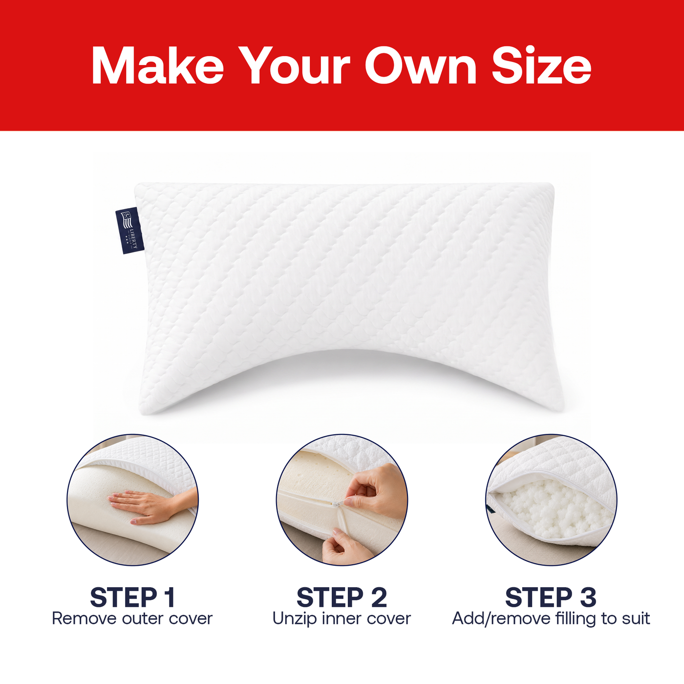 Bamboo Curve Pillow + Extra Foam