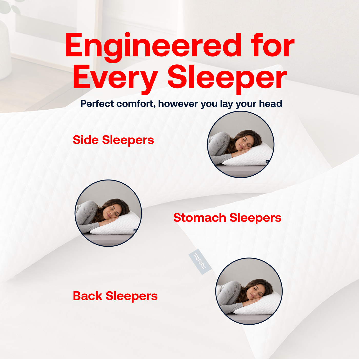 Bamboo Curve Pillow + Extra Foam