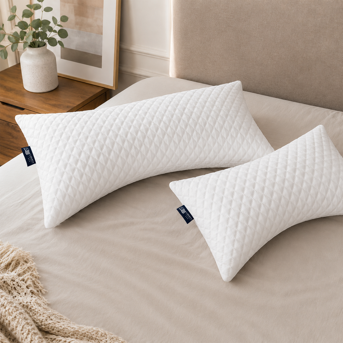 Bamboo Curve Pillow + Extra Foam